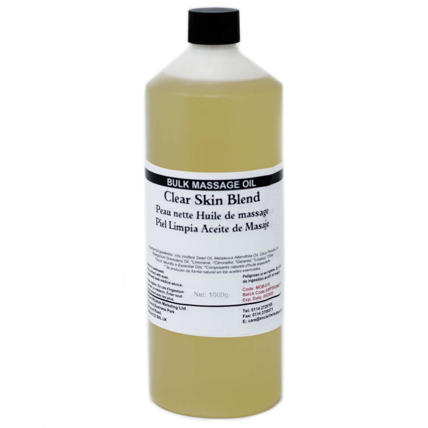 Massage Oil 1kg - Clean Skin