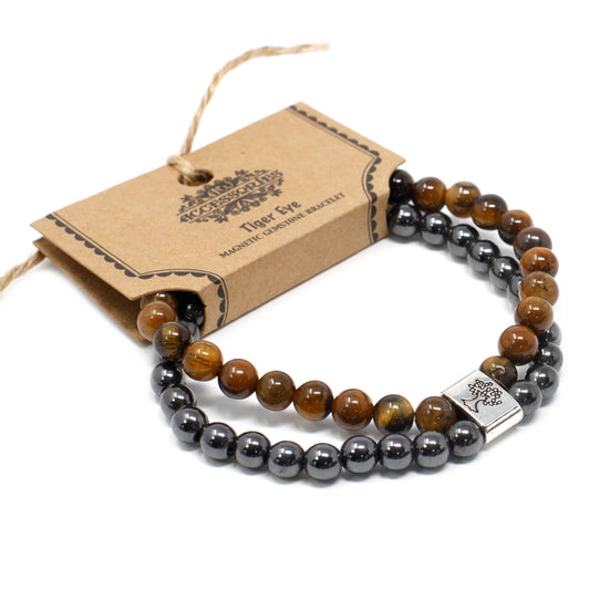 Magnetic Gemstone Bracelet - Tiger's Eye