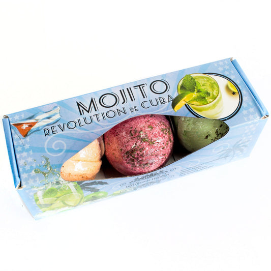 Set of 3 mojito bath bombs