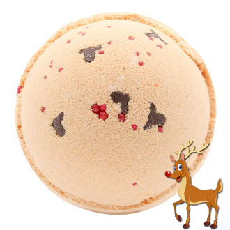 Reindeer and Red Nose Bath Bomb - Toffee and Caramel