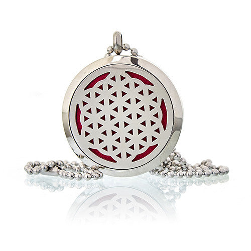 Aromatherapy diffuser necklace 30mm - Flower of Life