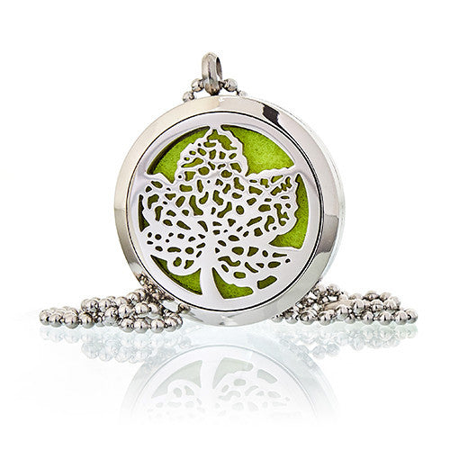 Aromatherapy diffuser necklace 30mm - Leaf