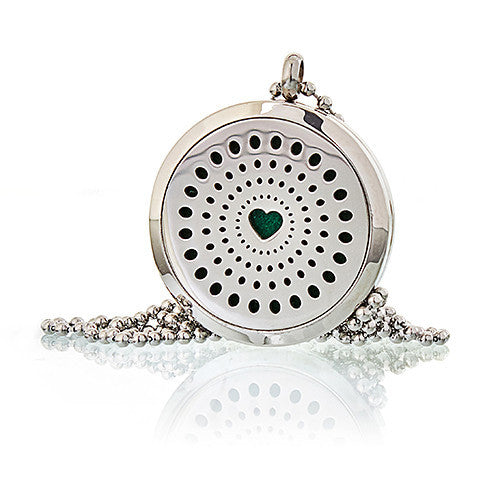 Aromatherapy diffuser necklace 30mm - Diamond heart