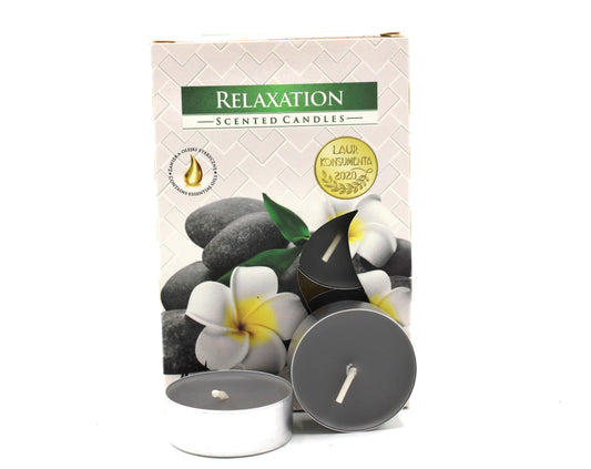 1x Set of 6 Scented Tea Lights - Relaxation