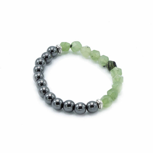 Bracelet de pierres précieuses sculptées - Jade magnétique