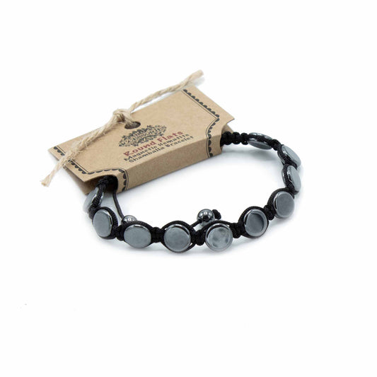 Hematite Shamballa Magnetic Bracelet - Flat Circles