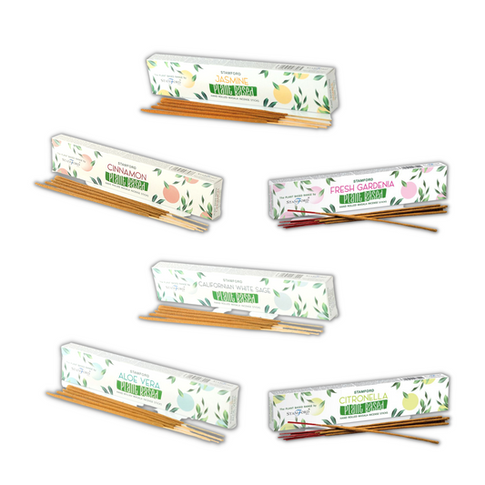 Masala Incense Boxes based on Various Plants - Aloe Vera, Californian White Sage, Cinnamon, Lemongrass, Fresh Gardenia, Jasmine