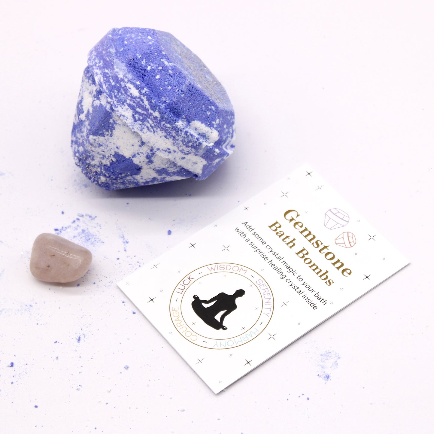 Gemstone Bath Bomb - White and Blue