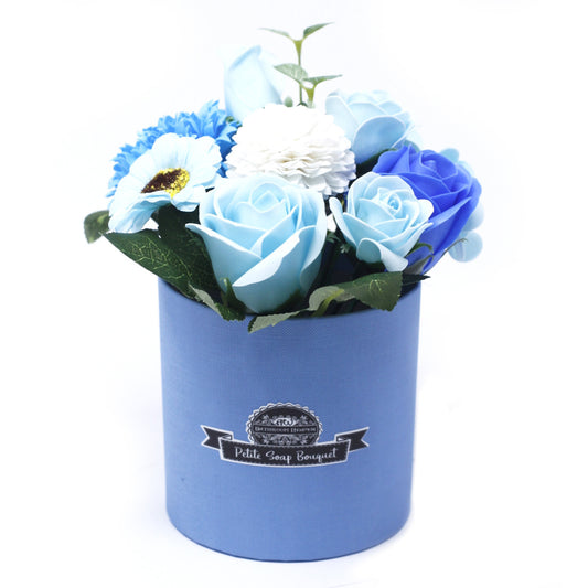 Jardinière cadeau Bouquet Petite - Bleu relaxant