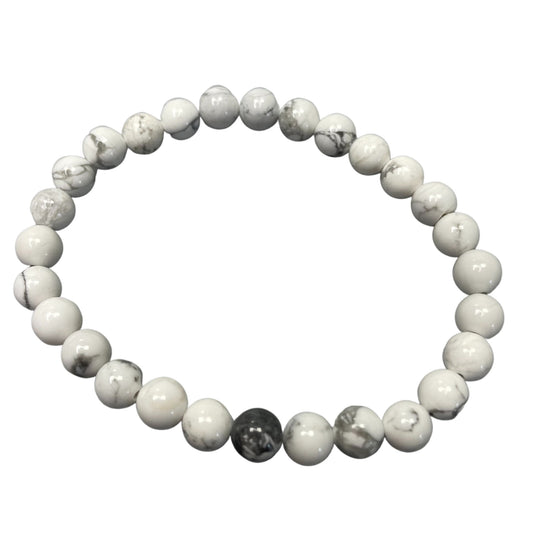 Gemstone Manifestation Bracelet - White Jasper - Peace