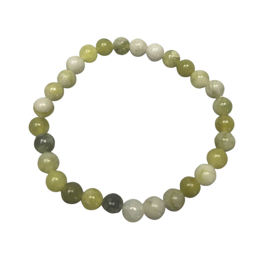 Bracelet de manifestation de pierres précieuses - Jade olive - Guérison