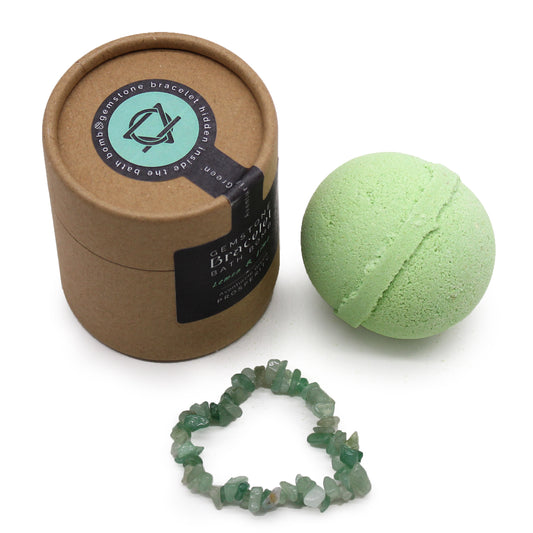 Green Aventurine Gemstone Bracelet Bath Bomb